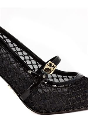Dora patent black mesh and leather pumps SERGIO LEVANTESI | DORA56NERO